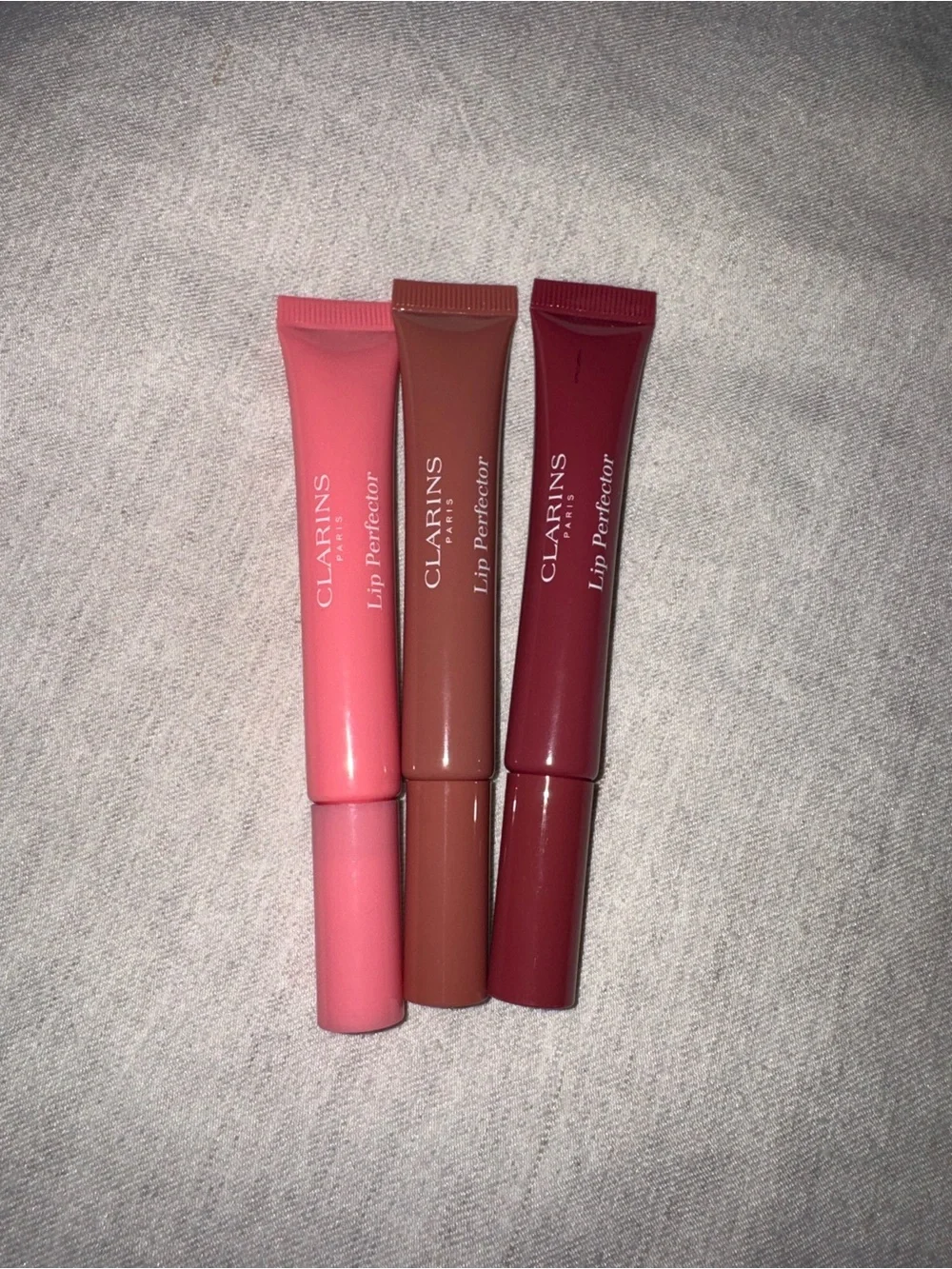Clarins Lip Perfector Trio - Pink, Brown, Plum